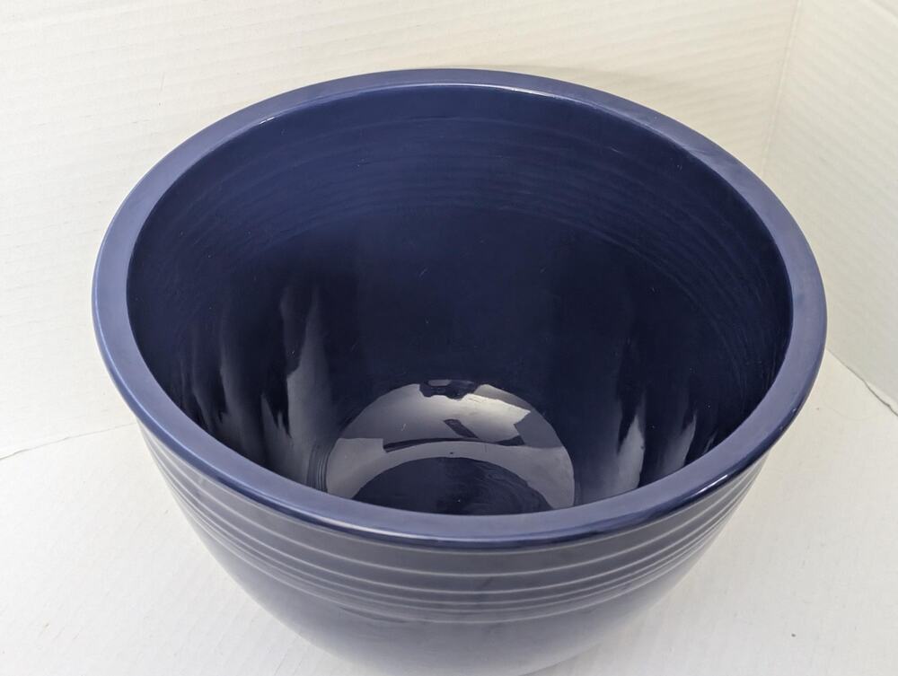 1936-1969 Vintage Fiesta Bowl, Cobalt Blue Kiln Stilt Marked Earthenware